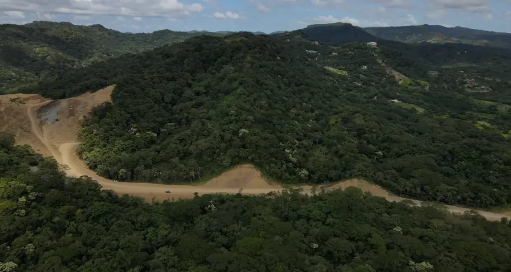 The new Coastal Road in the Pacific Coast of Nicaragua.